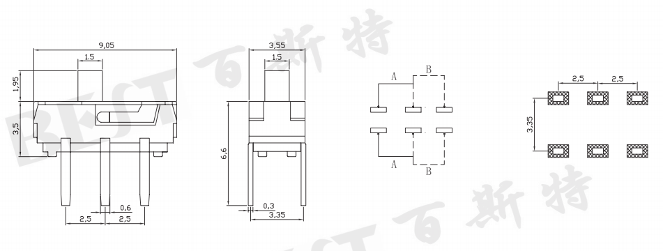 拨动开关MSS-22D16